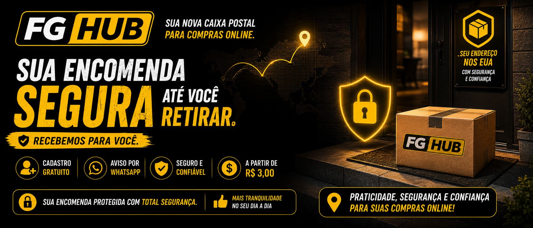 Banner FG HUB sua encomenda segura